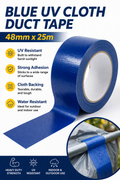 Blue UV Resistant Duct Tape 48mm x 25m – Heavy Duty Outdoor Tape