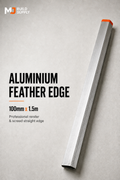 Aluminium Feather Edge Screed 100mm x 1.5m