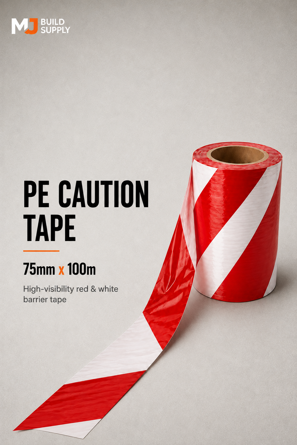PE Caution Tape 75mm x 100m (High Visibility)