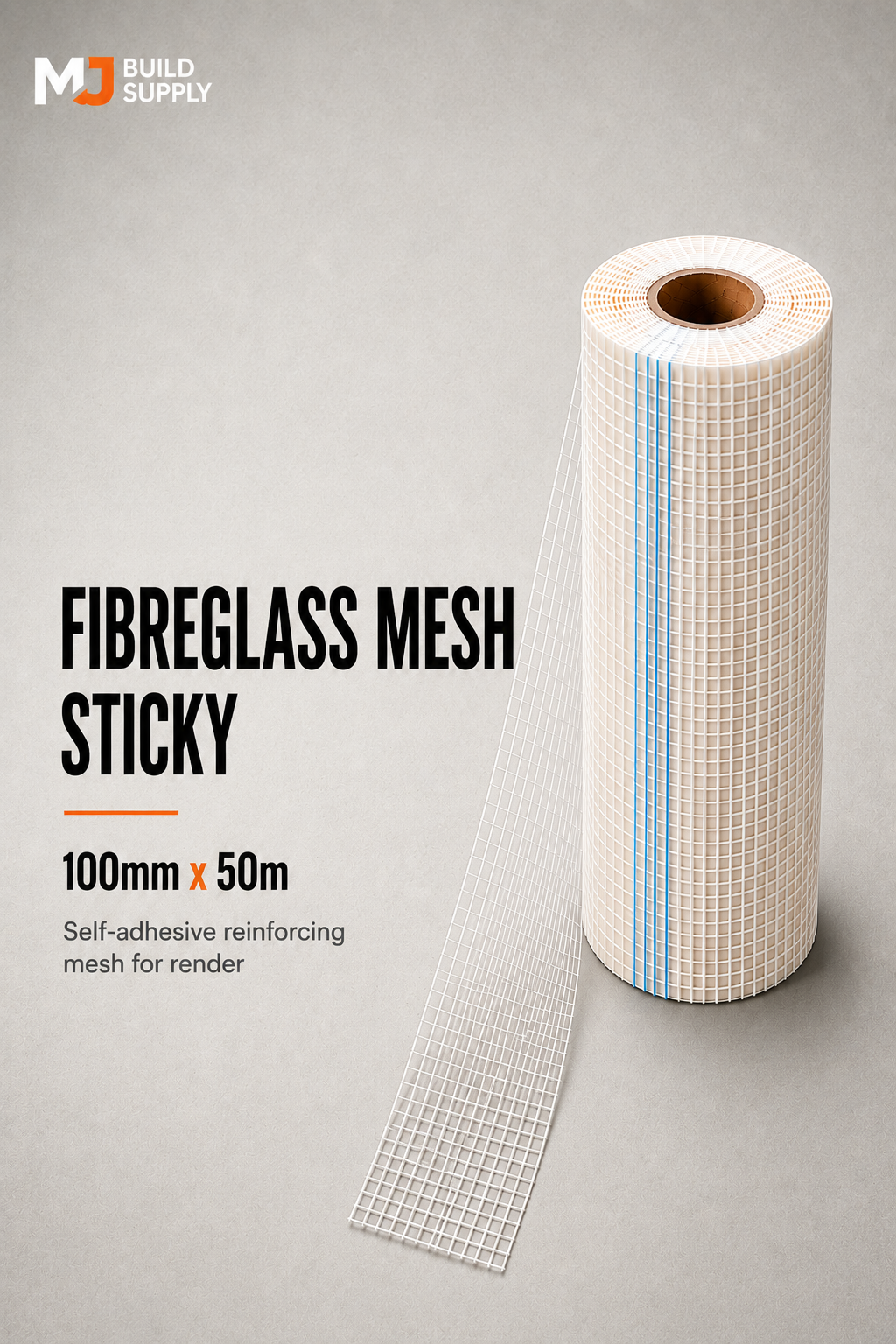 Self-Adhesive Mesh Tape – 100mm × 50m