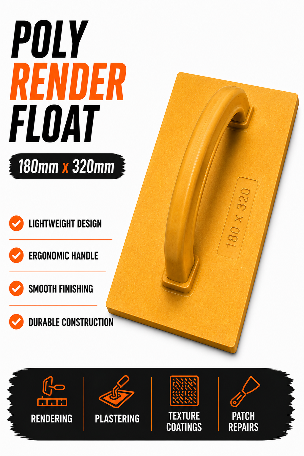 Poly Render Float 180mm x 320mm – Professional Rendering Float