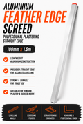 Aluminium Feather Edge Screed 100mm x 1.5m – Professional Plastering Straight Edge