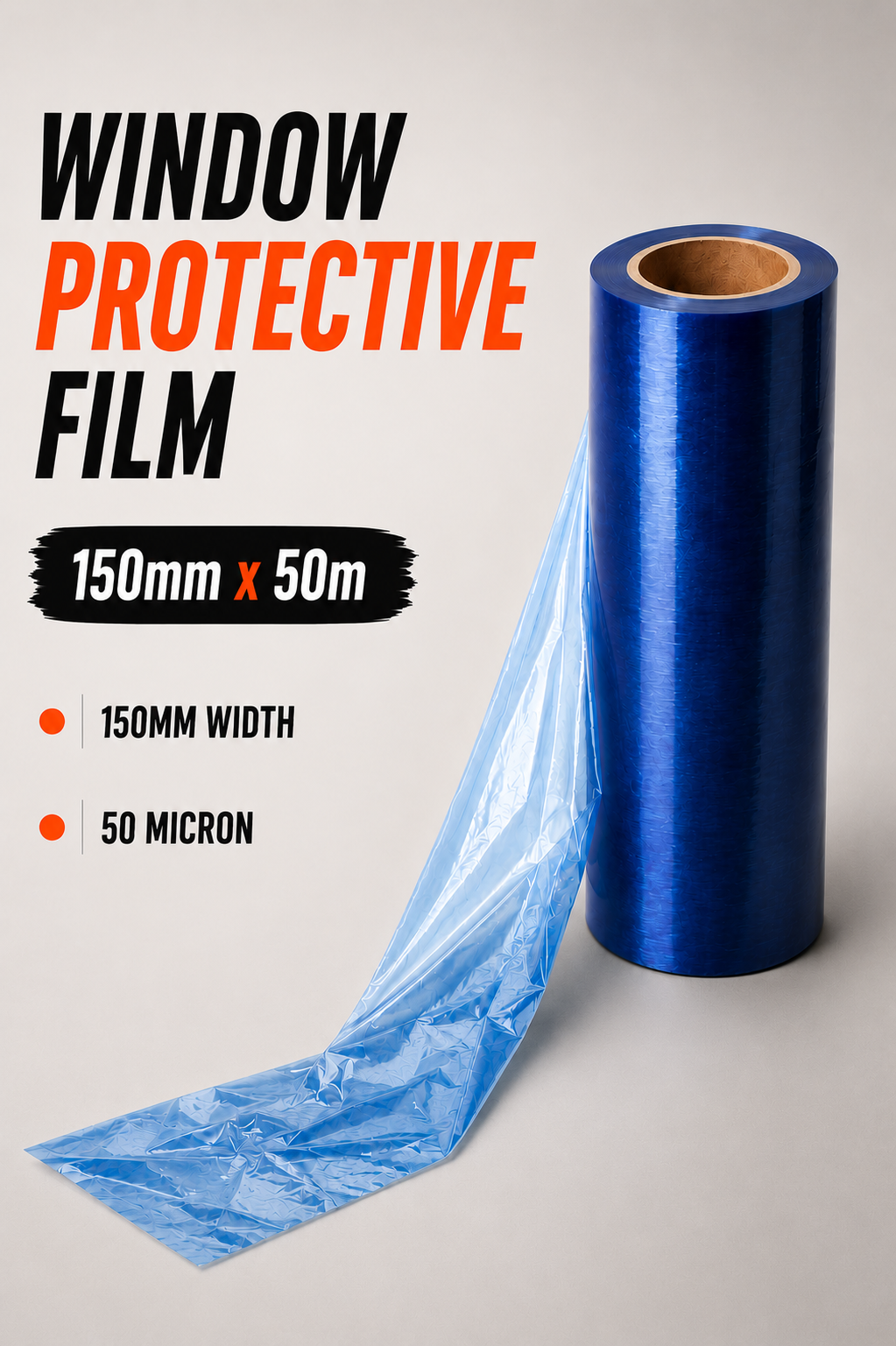 Window Protective Film 150mm x 50m – Precision Surface Protection Film