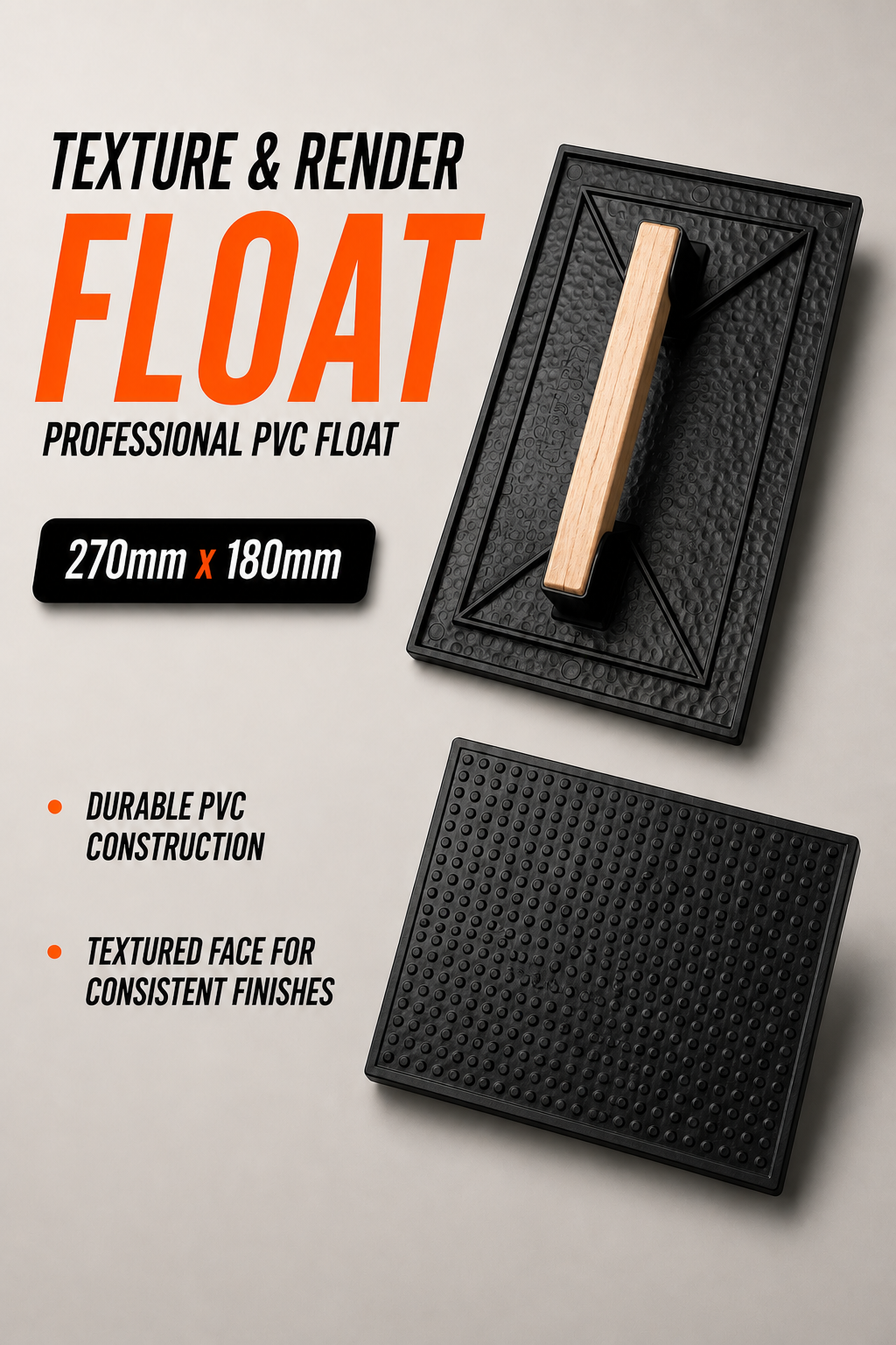 Texture & Render Float 270mm x 220mm – Professional PVC Float