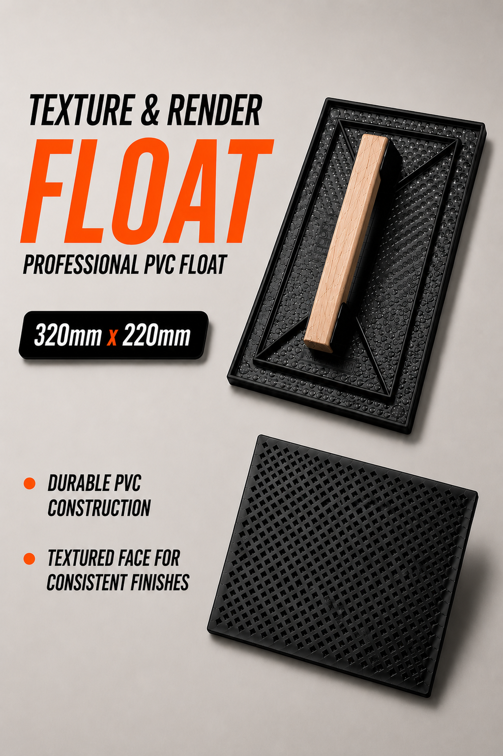 Texture & Render Float 320mm x 220mm – Professional PVC Float