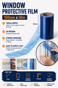 Window Protective Film 150mm x 50m – Precision Surface Protection Film