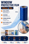 Window Protective Film 200mm x 50m – Narrow Surface Protection Film