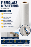 Fibreglass Mesh Fabric 1m x 50m – Heavy Duty Reinforcement Mesh for Rendering & Plastering