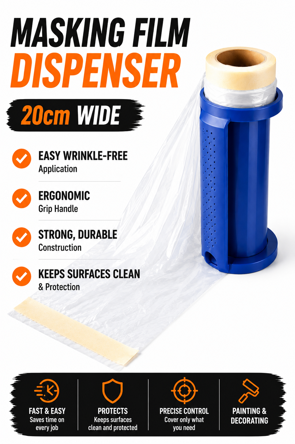 Masking Film Dispenser 20cm – Professional Application Tool