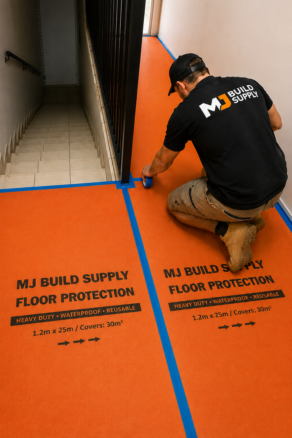 Heavy Duty Floor Protection - 1.2m x 25m