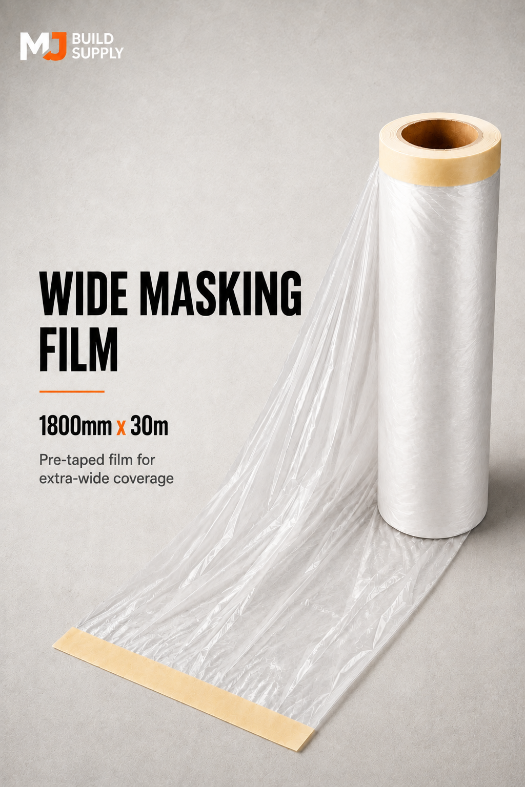 Pre-Taped Masking Film 1800mm x 30m