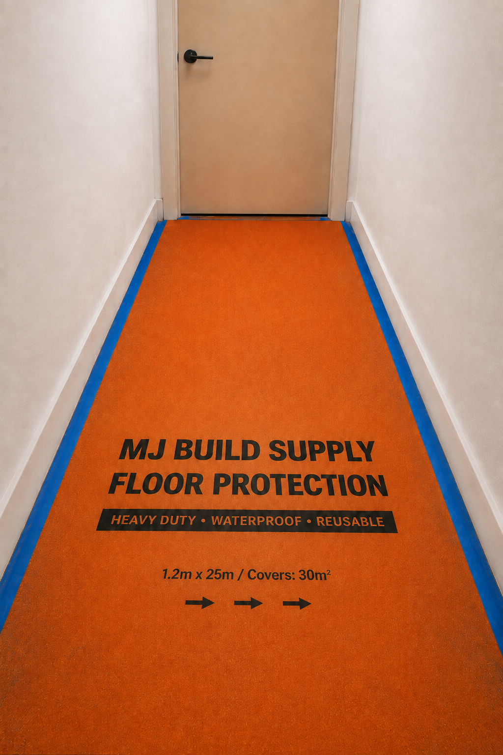 Heavy Duty Floor Protection - 1.2m x 25m